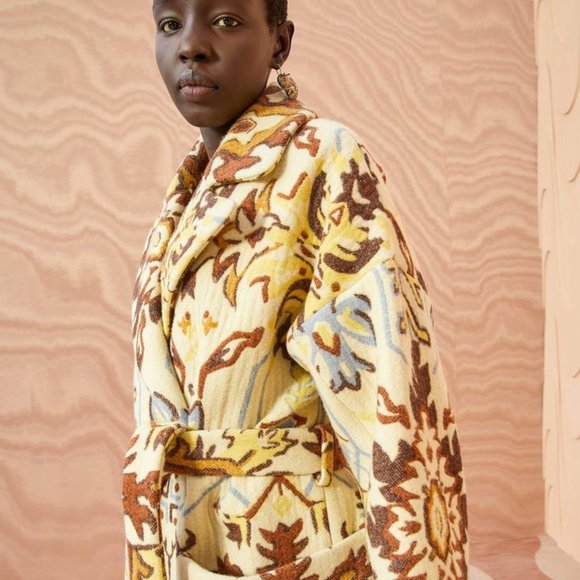 RUNWAY Ulla Johnson Women's Juliana coat With Floral Motif - Picture 6 of 9